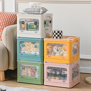 儿童玩具收纳箱筐乐高积木大颗粒分类整理神器透明侧开储物收纳盒