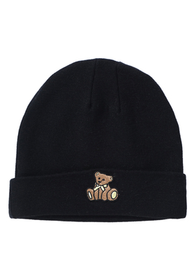 DRINTO韩版国潮新款小熊刺绣多色针织冷帽ins风情侣保暖潮流男女