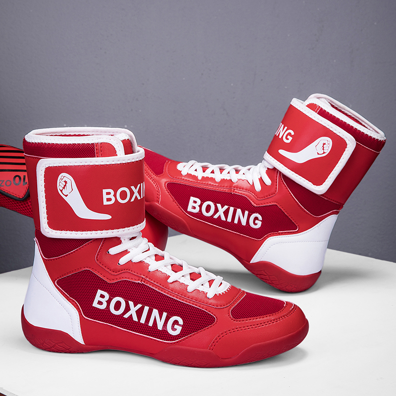 专业拳击鞋男高帮格斗摔