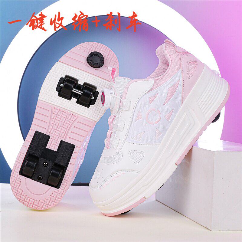 女童暴走鞋四轮可收缩一