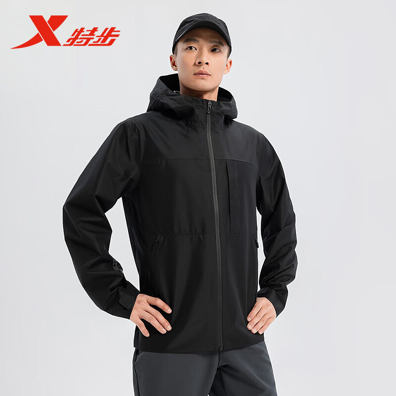 特步户外冲锋衣男2025秋季