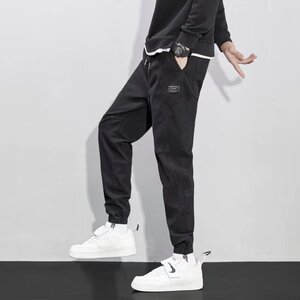 22春夏新款潮牌松紧腰哈伦牛仔工装休闲裤男士宽松束脚K145-P35