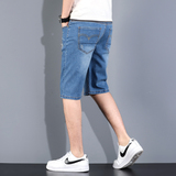 K033-P23男士牛仔短裤男夏季薄款直筒2023新款潮牌五分中裤牛仔裤，男装牛仔裤，星座815-2