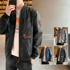 Men's coat fall popular versatile cool baseball clothing Korean fashion work jacket