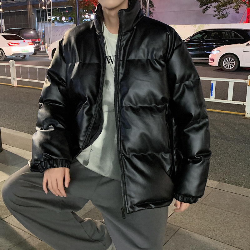 男装棉衣男PU皮棉服2023年新款宽松面包服立领冬装棉袄M2101-P105,男装棉衣,星座815-2