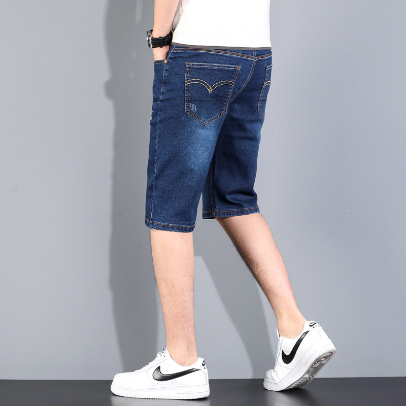 K032-P23男士牛仔短裤男夏季薄款直筒2023新款潮牌五分中裤牛仔裤,男装牛仔裤,星座815-2