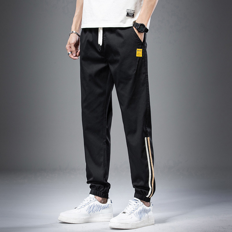 2023春夏松紧腰束脚宽松哈伦休闲裤男3色M-5XL码K2283-P45,男装休闲裤,星座815-2