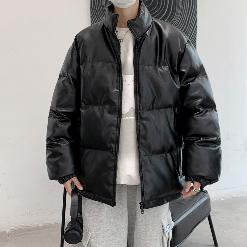 男装棉衣男PU皮棉服2023年新款宽松面包服立领冬装棉袄M2101-P105,男装棉衣,星座815-2