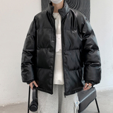 男装棉衣男PU皮棉服2023年新款宽松面包服立领冬装棉袄M2101-P105，男装棉衣，星座815-2