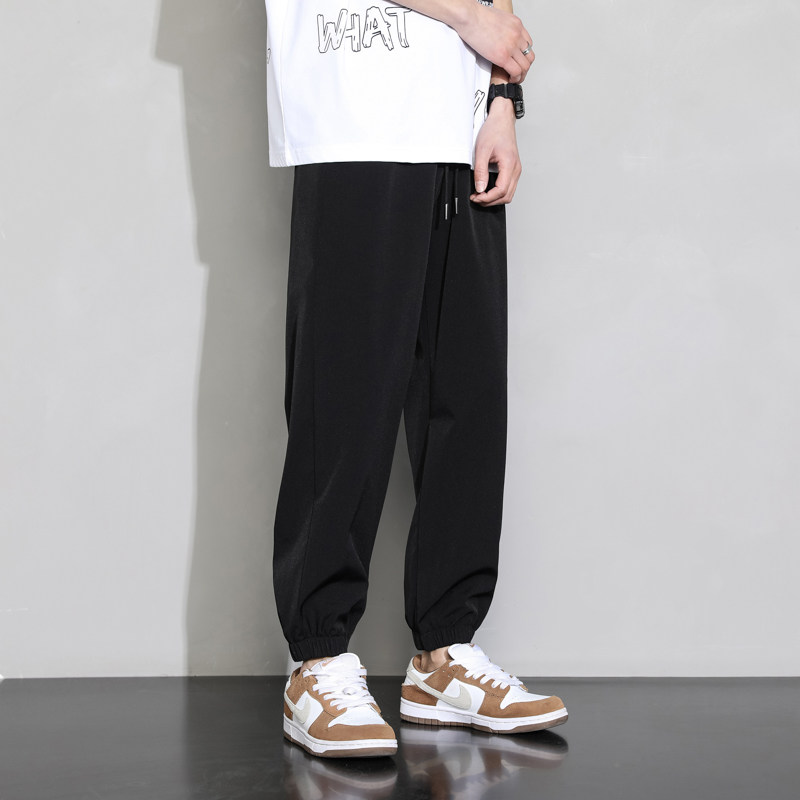 冰丝裤男夏季宽松束脚超薄垂感丝滑休闲长裤速干运动裤K2210-P35,男装休闲裤,星座815-2