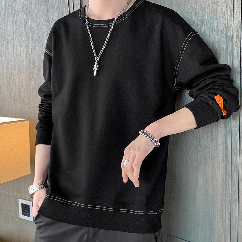 21长袖t恤卫衣秋衣秋季春装上衣服打底衫内搭潮流圆领男W806-P23,男装卫衣,星座815-2