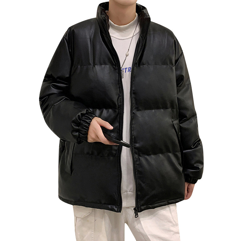 男装棉衣男PU皮棉服2023年新款宽松面包服立领冬装棉袄M2101-P105,男装棉衣,星座815-2