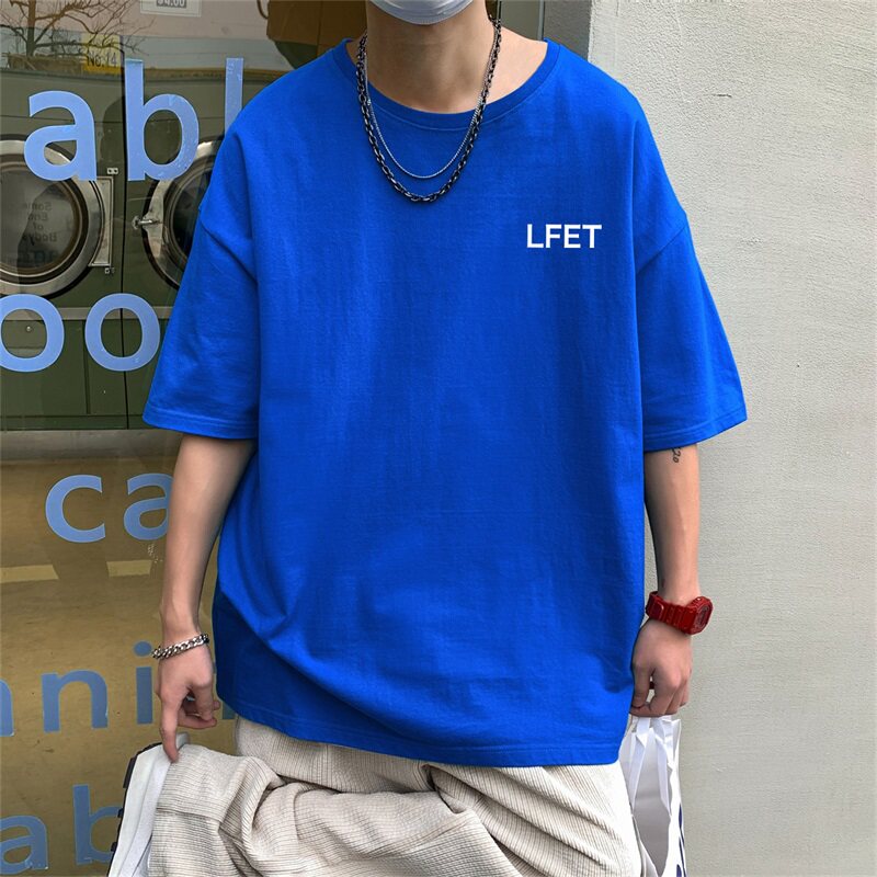 2024夏季新款短袖T恤男大码港风体恤潮牌潮流纯棉打底衫T6617-P15,男装T恤,星座815-2