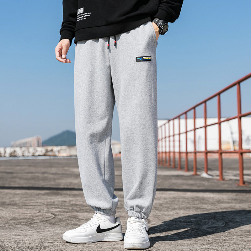 春季束脚男裤子宽松加绒运动裤休闲裤流行潮流卫裤K13-P28,男装休闲裤,星座815-2