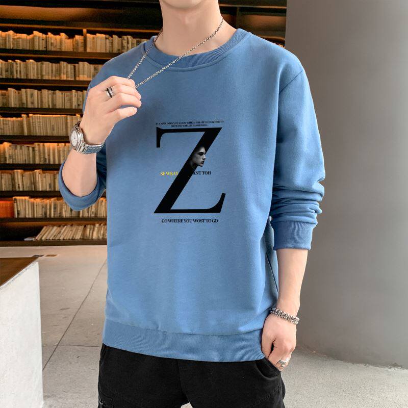 男士长袖休闲春季2023新款春装潮流秋衣上衣服打底衫insW501-P15,男装卫衣,星座815-2