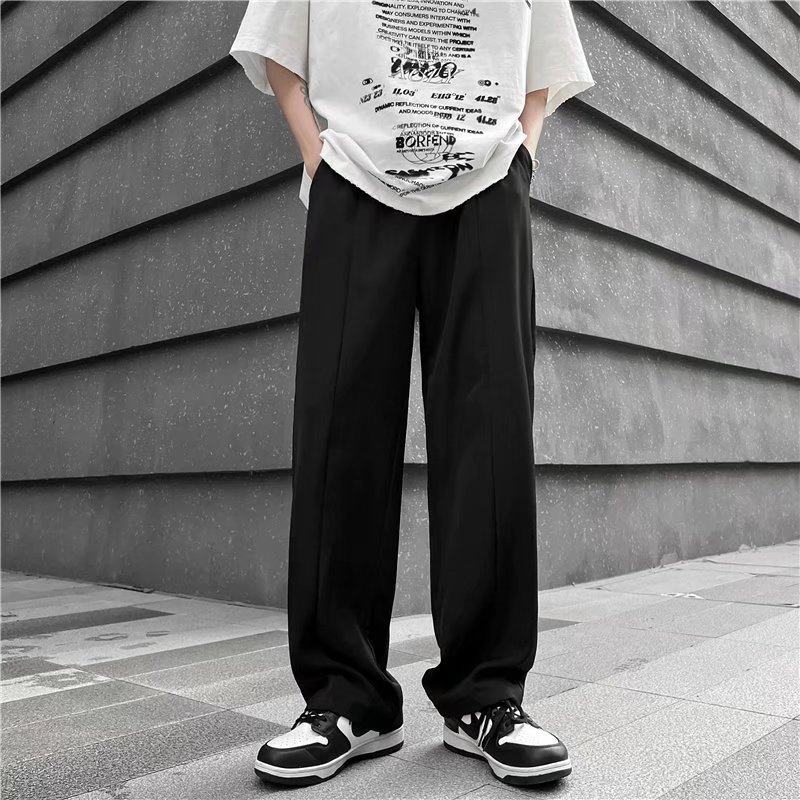 冰丝垂感西裤-高街休闲裤子薄款垂感拖地裤X28-P28,男装休闲裤,星座815-2