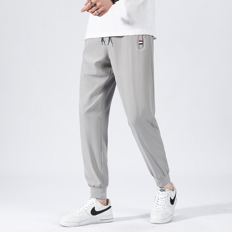 夏季冰丝9九分裤男小脚夏天男士休闲哈伦裤子宽松束脚裤K9117-P20,男装休闲裤,星座815-2