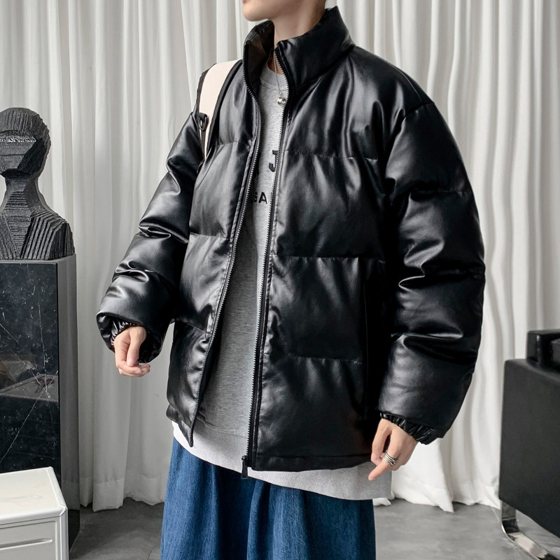 男装棉衣男PU皮棉服2023年新款宽松面包服立领冬装棉袄M2101-P105,男装棉衣,星座815-2