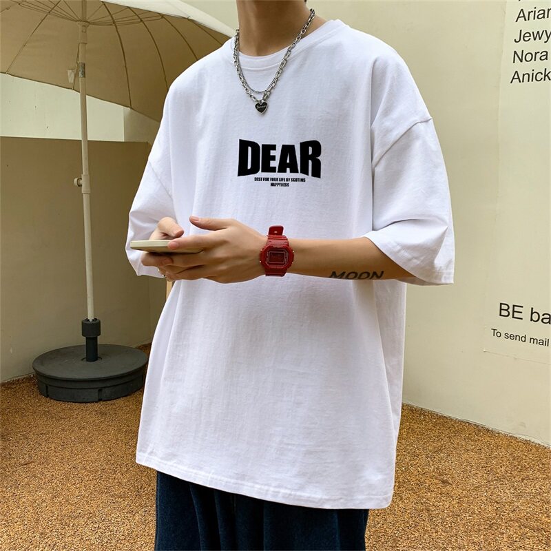 2024夏季新款短袖T恤男大码港风体恤潮牌潮流纯棉打底衫T6605-P15,男装T恤,星座815-2