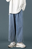 2024春夏高街vibe牛仔裤男宽松蓝色直筒裤阔腿裤男K69-P45，男装牛仔裤，星座815-2
