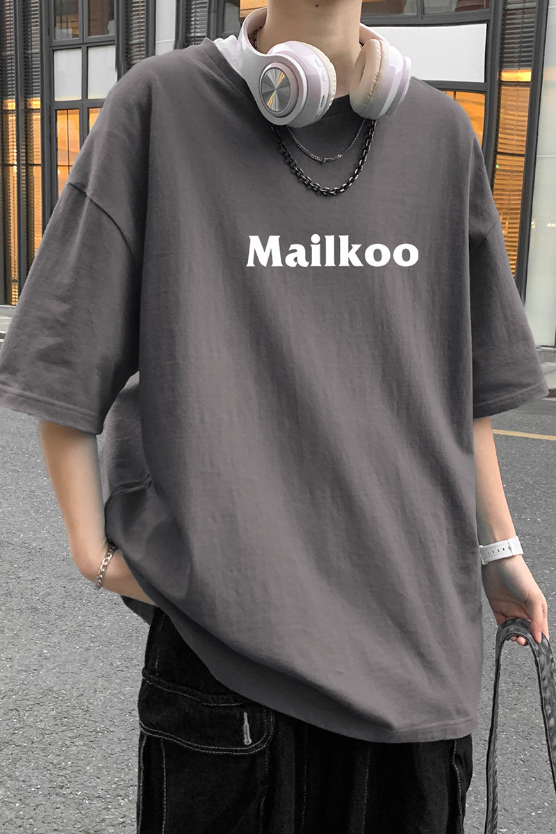 22夏季港风男士百搭休闲复古印花潮大码宽松圆领短袖T恤T6607-P15,男装T恤,星座815-2