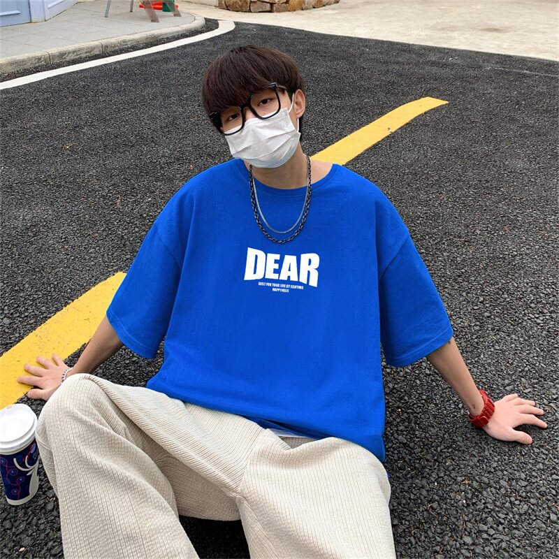 2024夏季新款短袖T恤男大码港风体恤潮牌潮流纯棉打底衫T6605-P15,男装T恤,星座815-2
