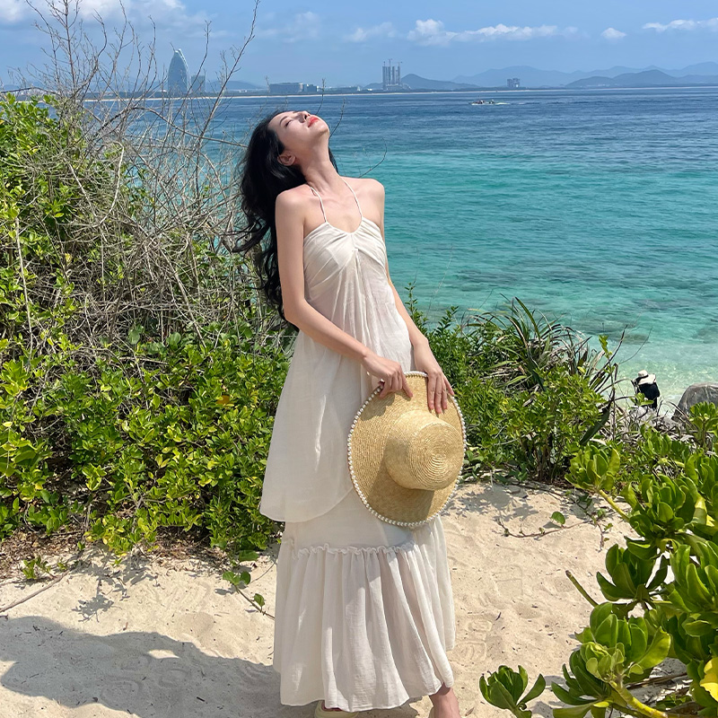 三亚绝美海边出片穿搭两件套