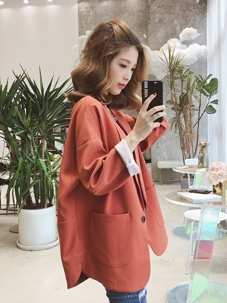 潮牌小个子西装外套女2025年春秋设计感小众韩版宽松休闲西服上衣