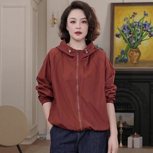 休闲百搭连帽韩版 欧货夹克上衣时尚 宽松洋气潮 新款 外套女2025秋季
