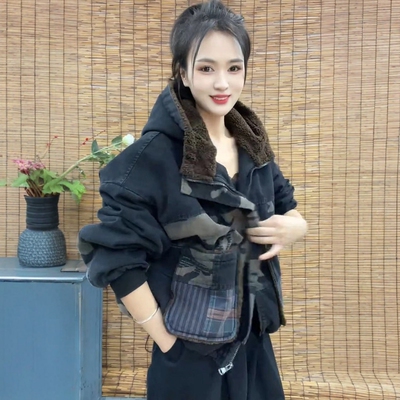 梦伊甸韩版宽松版型加绒加厚