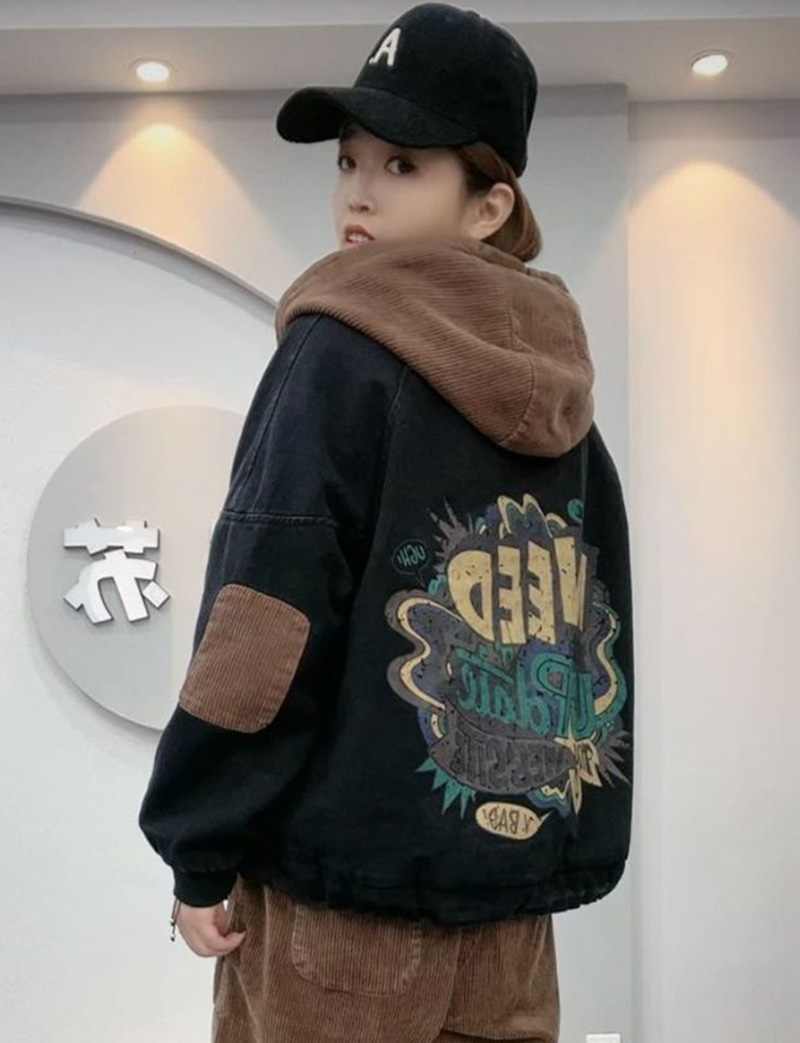 梦伊甸加绒加厚常规款韩版连帽