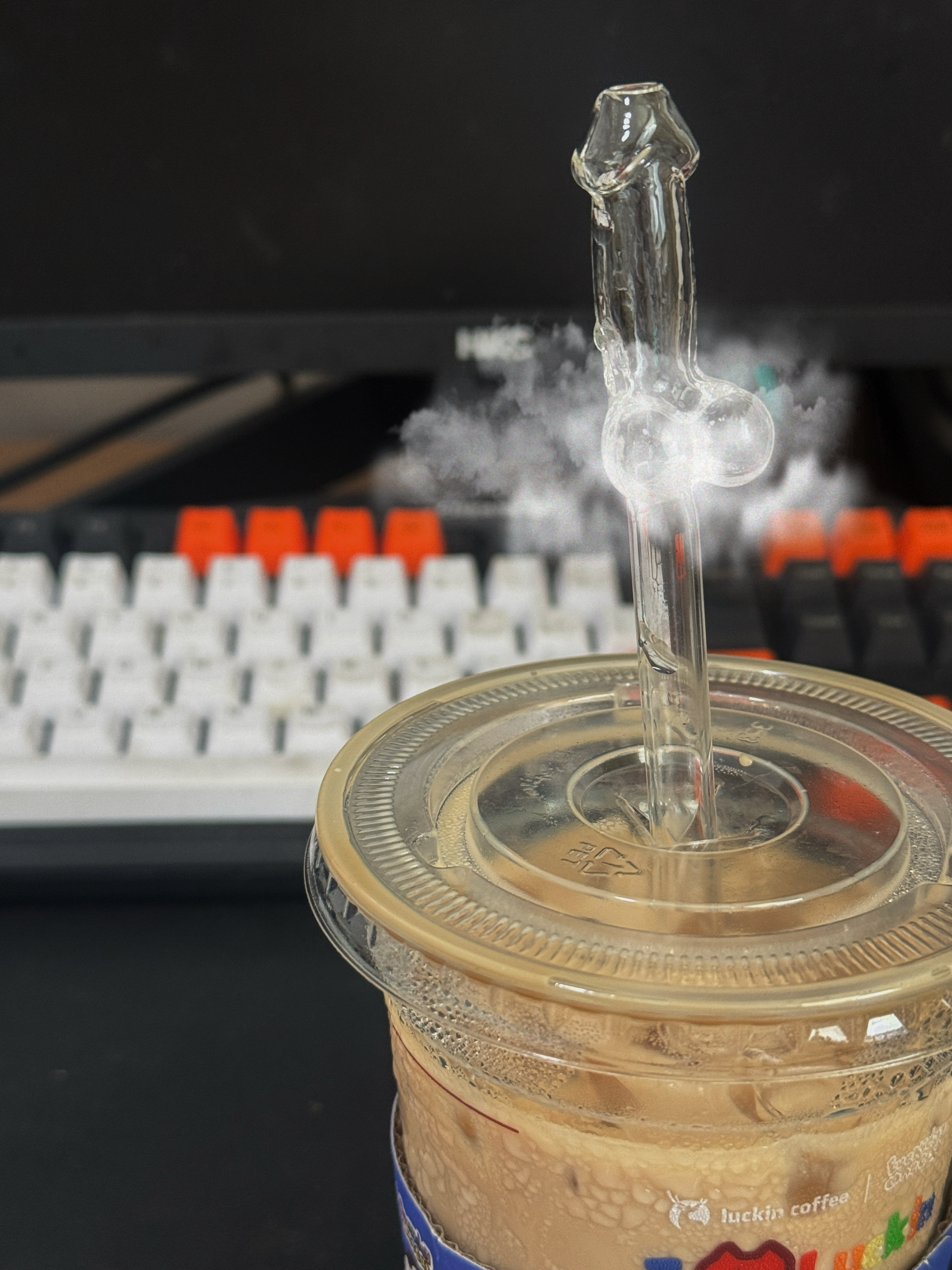 搞怪吸管，送朋友！！送自己！！！高硼玻璃不会坏！破损包赔两只