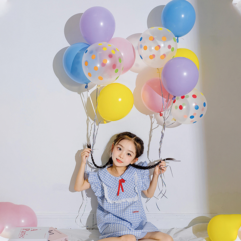 乳胶气球10寸哑光混色生日派对场景装饰布置飘空气球拍照氛围道具