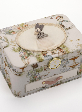 Sofis高档精致棉布首饰盒2025新款首饰收纳盒布偶饰品盒女友礼物