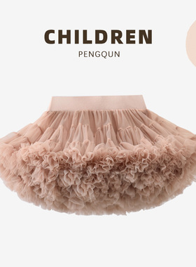 服饰蝴蝶结tutu裙儿童蓬蓬裙女童半身裙六一蛋糕网纱裙潮C8