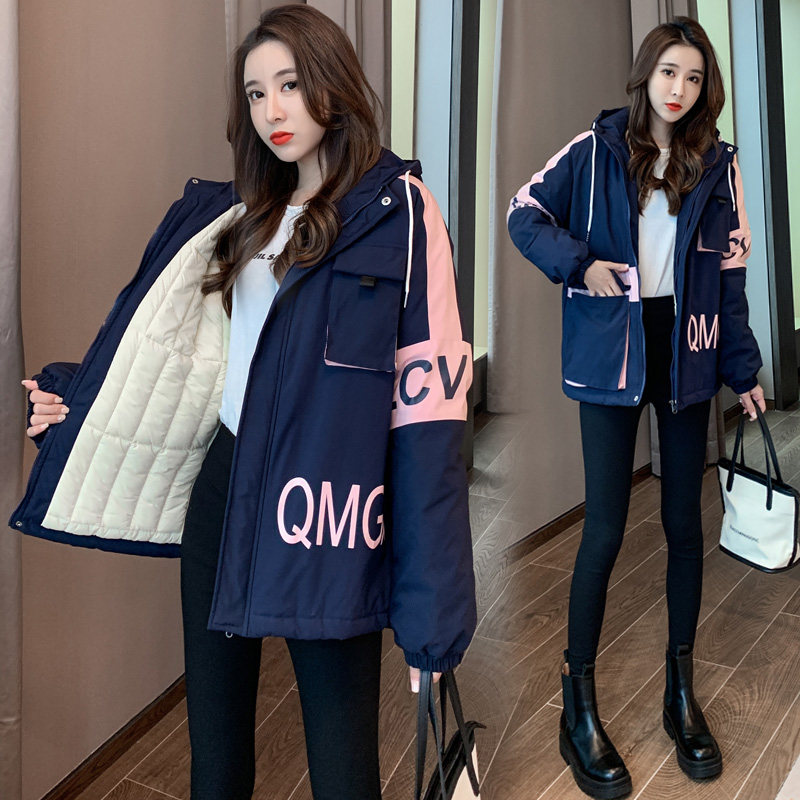 工装棉衣棉服女2021年新款短款羽绒棉袄爆款ins港风冬季加厚外套