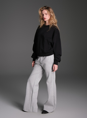 Set for life 25SS短宽微阔鱼鳞底基础插袋圆领卫衣