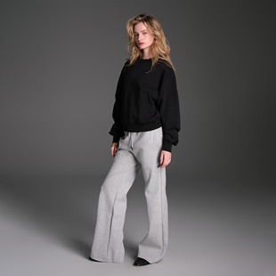 25SS短宽微阔鱼鳞底基础插袋圆领卫衣 life Set for