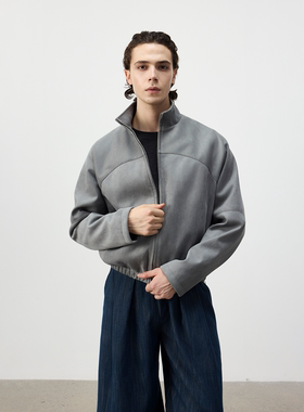 Set for life 25FW复古双面麂皮绒高克重拉链夹克外套