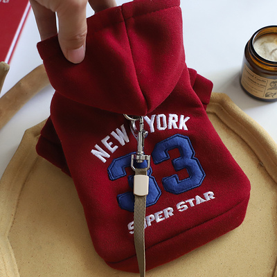 狗狗衣服泰迪外出可牵引两脚衣