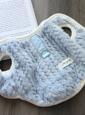 狗狗衣服小型犬秋天幼犬防脏棉绒舒适高颜值带牵引环比熊泰迪宠物