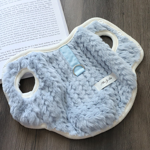 狗狗衣服小型犬秋天幼犬防脏棉绒舒适高颜值带牵引环比熊泰迪宠物