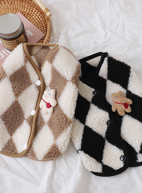 狗狗冬天衣服加厚泰迪比熊柯基奶狗小体狗背心羊羔绒保暖马甲秋款