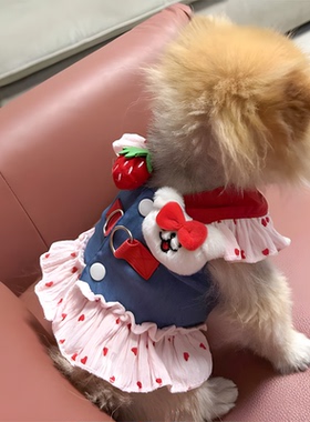 狗牵引绳狗狗胸背带式狗绳小型犬可爱拴狗绳遛狗专用比熊户外狗绳