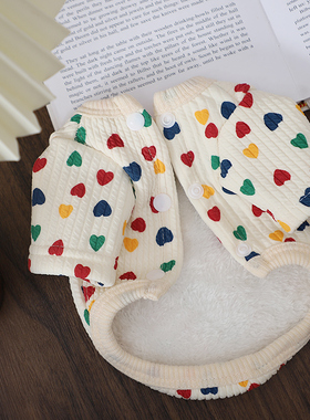 狗狗衣服冬天吉娃娃幼犬外出休闲圆领套头打底衫宠物保暖加绒毛衣