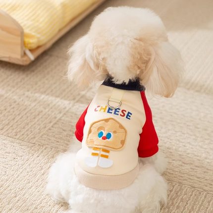 狗狗衣服小型犬秋天幼犬防脏可牵引卫衣小型犬秋季高颜值两脚秋装