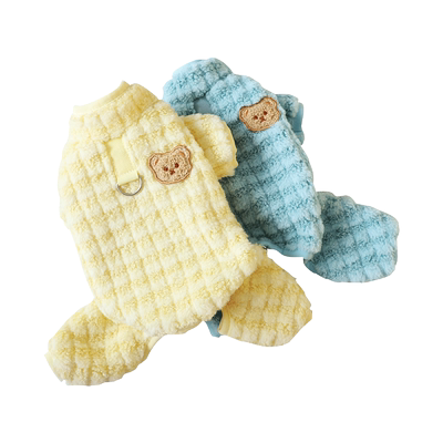 冬季保暖棉衣带牵引环外出绒衣