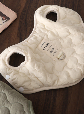 泰迪衣服带牵引环遛狗服比熊狗狗韩系简约灯笼棉背心保暖防脏马甲