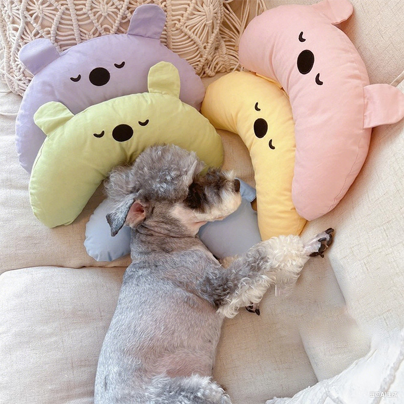 狗狗睡觉枕头小狗专用小型犬U型枕下巴垫子安抚头枕马尔济斯宠物