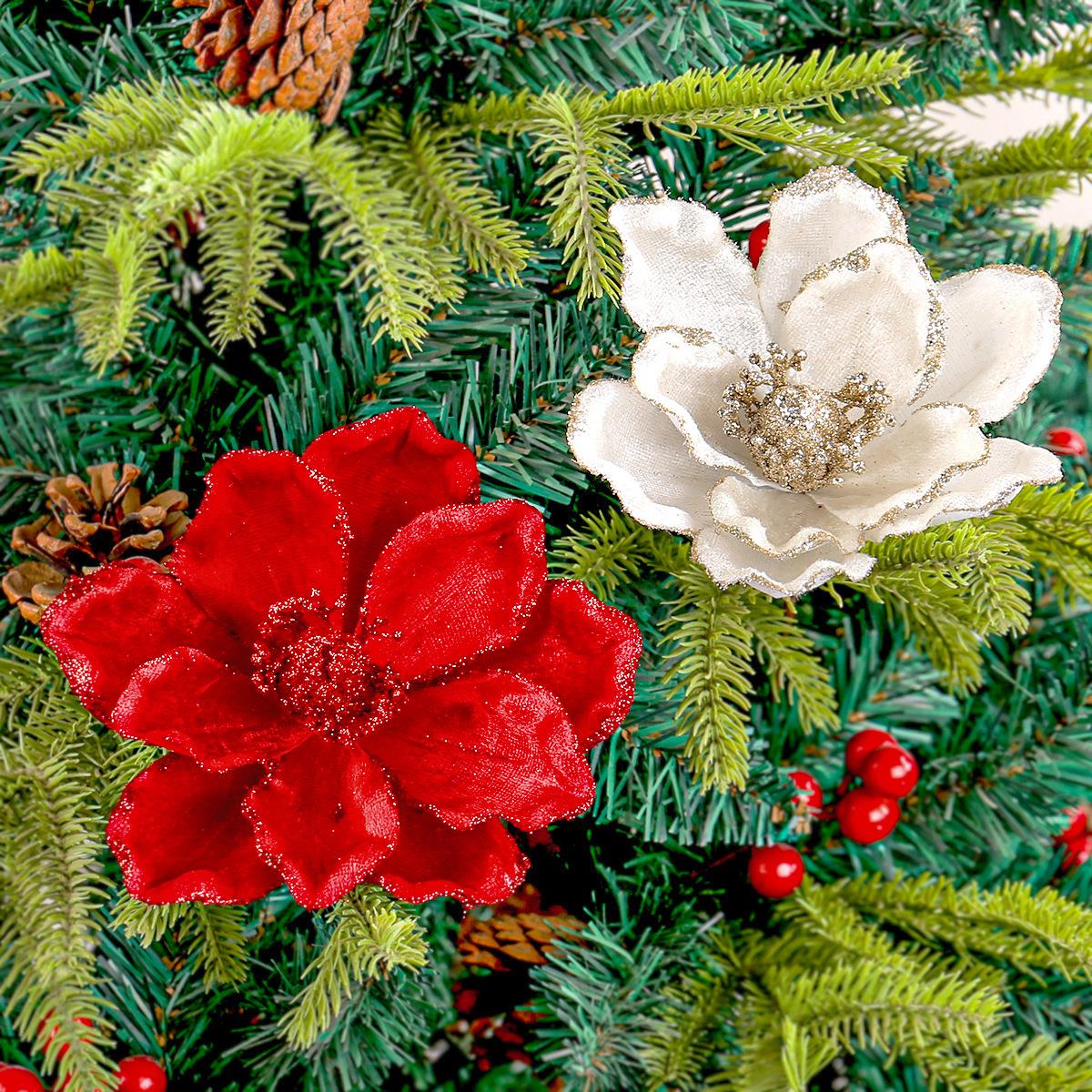 Christmas floral decorations fake flowers,Christmas tree